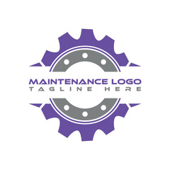 Car Repair logo design illustration of an background with gears