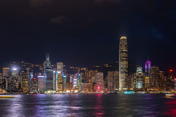 Hong Kong Cityscape at Night Beautiful night view
