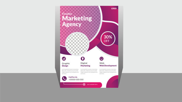 Business flyer with creative design for corporate company.