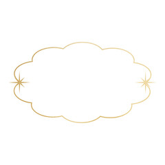 Golden Monoline Flower Frame