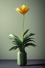 flower origami figure, generated by artificial intelligence