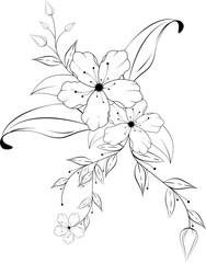 Flower Line Art Vol.10