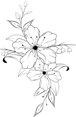 Flower Line Art Vol.4