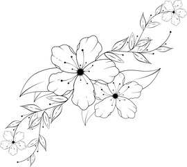 Flower Line Art Vol.7