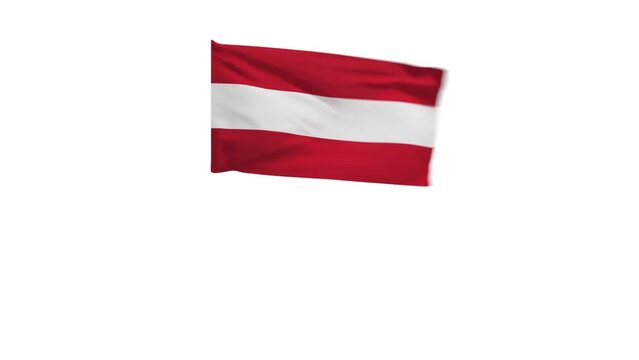 3D rendering of the flag of Austria waving in the wind.