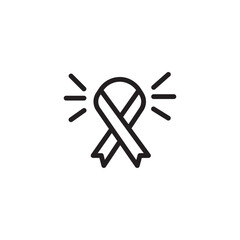 Aids Cancer Heart Outline Icon
