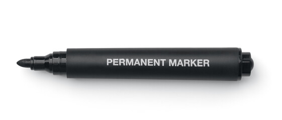 Top view of black permanent marker