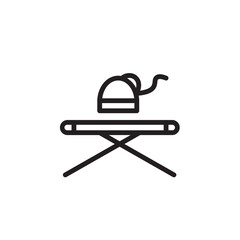 Iron Laundry Wash Outline Icon