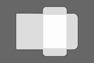 Empty blank cardboard open folder with letterheads inside.3d rendering.