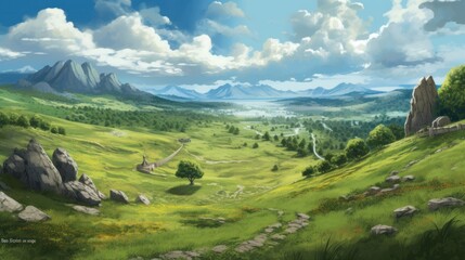 Obraz premium Amazing Landscape Game Artwork