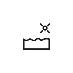 Sea Beach Camping Outline Icon