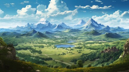 Depict a diverse range of landscape that surround the Lost Chronicle