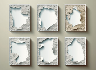 Realistic torn paper backgrounds. Ripped background with copy space. Generative Ai Illustration.