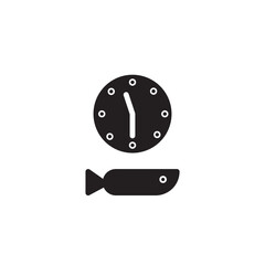 Time Clock Fish Icon