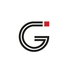 g logo modern letter tehnology label vector electric