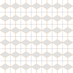 seamless geometric pattern of floral-figure golden color