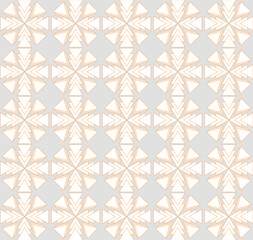 seamless geometric pattern of floral-figure golden color