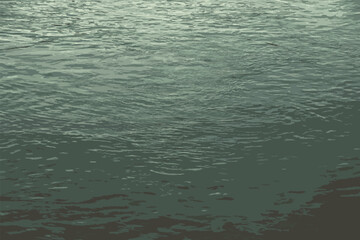 Obraz premium Realistic illustration of Danube river surface background in winter sunny day. Reflection of sun glare on the water surface with characteristic ripples.