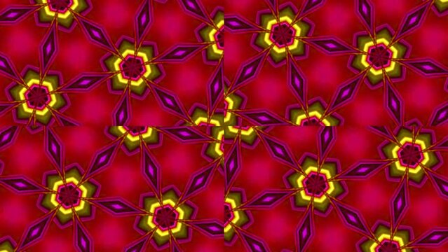 Abstract multicolor seamless pattern psychedelic with flowers motion mandala design