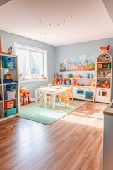 Fototapeta premium Immaculate Playroom: Sparkling Space for Family Play, Courtesy of Home Cleaning Experts
