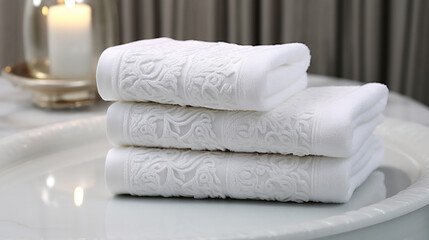 white towel , ai generative