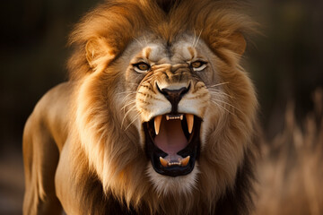 a lion is angry