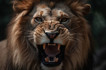 a lion is angry