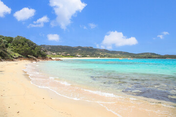 Crystal clear turquoise water in the bay 