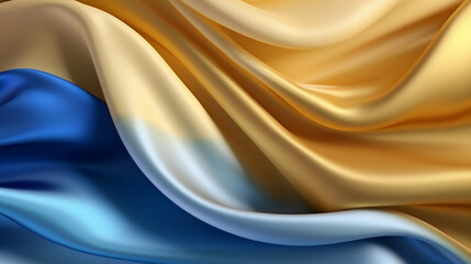 Backdrops of silk with Gold and Cyan, Blue colours, Wallpaper