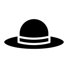 beach hat glyph 