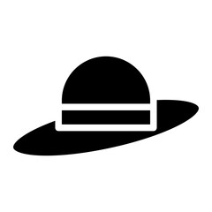 beach hat glyph 