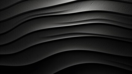 Obraz premium Black wavy background. Generative AI.