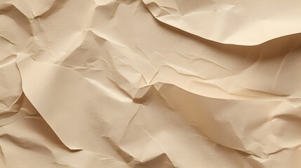 Texture of white crumpled paper. Generative AI.