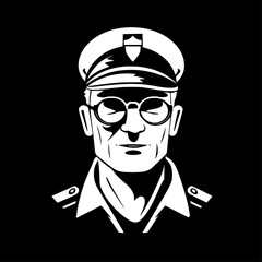 Veteran | Minimalist and Simple Silhouette - Vector illustration