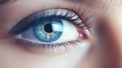Obraz premium close up of a female eye, ai generative