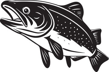 Trout fish, Fish icon vector illustration, SVG