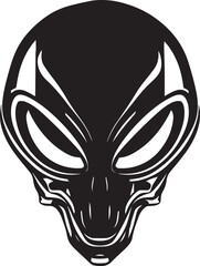 Alien head vector illustration, SVG