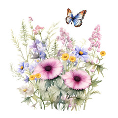 wildflowers and butterflies