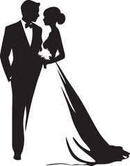 Bride and groom, Wedding, new family vector illustration, EPS