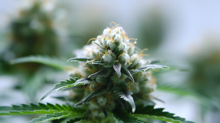 Medical Cannabis CBD bud close up - Legal Marijuana Pot - Smoking weed - Generative AI
