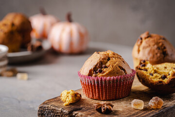 Homemade pumpkin muffins