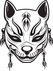 Samurai mask vector Illustration, SVG