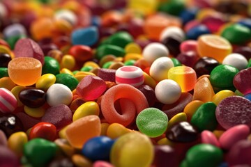 Fototapeta na wymiar colorful candy background, ai tools generated image