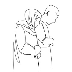 couple praying to Allah