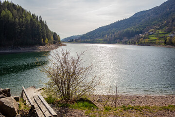 View of the lake of Piazze, Trentino Alto Adige, Italy