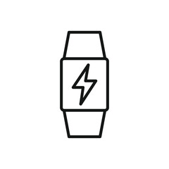 Editable Icon of Smartwatch Charging Screen, Vector illustration isolated on white background. using for Presentation, website or mobile app