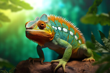 Obraz premium close up exotic animal in natural habitat