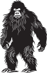 Bigfoot, snowman, Yeti, Vector illustration, SVG