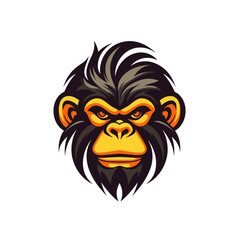 Monkey head logo vector - Gorilla Brand Symbol