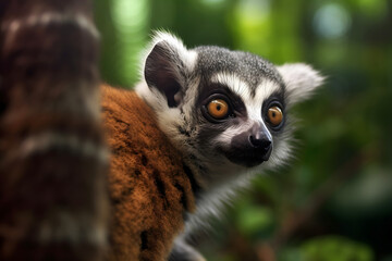 close up exotic animal in natural habitat